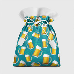 Мешок для подарков Пивные кружки - текстура, цвет: 3D-принт