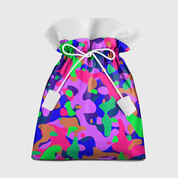 Мешок для подарков Абстракция в неоновых цветах, цвет: 3D-принт