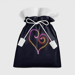 Мешок для подарков Неоновое сердечко, цвет: 3D-принт
