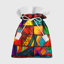 Мешок для подарков Лоскутная мозаика - пэчворк, цвет: 3D-принт