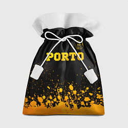 Мешок для подарков Porto - gold gradient: символ сверху, цвет: 3D-принт