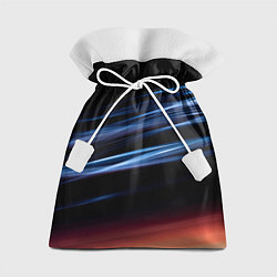 Мешок для подарков Синие и оранжевые линии во тьме, цвет: 3D-принт