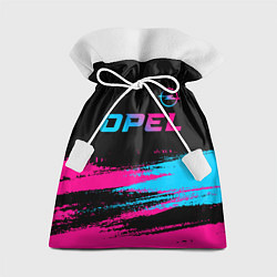 Мешок для подарков Opel - neon gradient: символ сверху, цвет: 3D-принт
