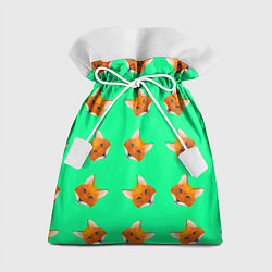 Мешок для подарков Эстетика Полигональные лисы, цвет: 3D-принт