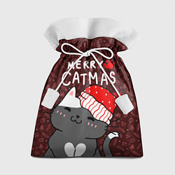 Мешок для подарков Кошачье рождество - 2023, цвет: 3D-принт