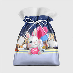 Мешок для подарков Зайка с шариками новый год, цвет: 3D-принт