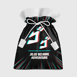 Мешок для подарков Символ JoJo Bizarre Adventure в стиле glitch на те, цвет: 3D-принт