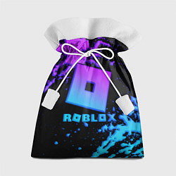 Мешок для подарков Roblox logo neon gradient, цвет: 3D-принт