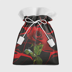 Мешок для подарков Одинокая красная роза, цвет: 3D-принт