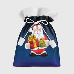 Мешок для подарков Санта Клаус с двумя подарками, цвет: 3D-принт