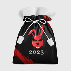 Мешок для подарков Кролик 2023 суровый, цвет: 3D-принт