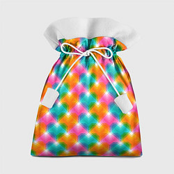 Мешок для подарков Светящиеся геометрические сердца, цвет: 3D-принт