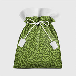 Мешок для подарков Милитари листья в полоску, цвет: 3D-принт
