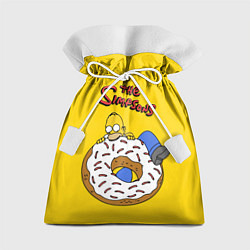 Мешок для подарков Гомер Симпсон ест пончик, цвет: 3D-принт