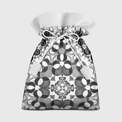 Мешок для подарков Бело-серый этнический узор, цвет: 3D-принт