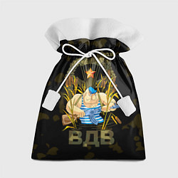 Мешок для подарков Российский десантник в камышах, цвет: 3D-принт