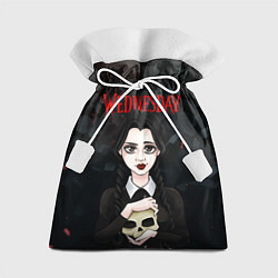 Мешок для подарков Wednesday black, цвет: 3D-принт