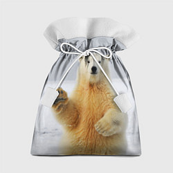 Мешок для подарков Белый медведь приветствует, цвет: 3D-принт