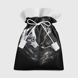 Мешок для подарков Пара волков - белый и черный, цвет: 3D-принт