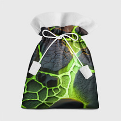 Мешок для подарков Зеленая неоновая лава, цвет: 3D-принт