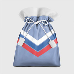 Мешок для подарков Триколор - три полоски на голубом, цвет: 3D-принт