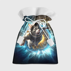 Мешок для подарков Кот космонавт и взрыв звезды, цвет: 3D-принт