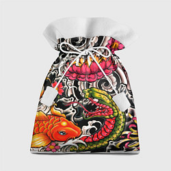 Мешок для подарков Иредзуми: цветущий лотос, цвет: 3D-принт