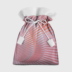 Мешок для подарков Абстрактные розовые волнообразные линии, цвет: 3D-принт
