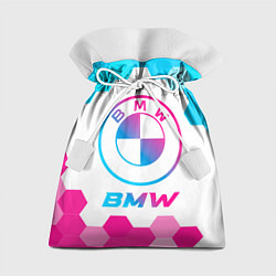 Мешок для подарков BMW neon gradient style, цвет: 3D-принт