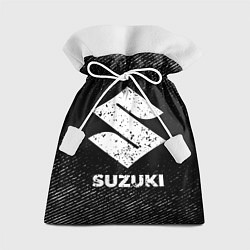 Мешок для подарков Suzuki с потертостями на темном фоне, цвет: 3D-принт
