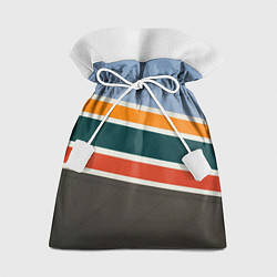 Мешок для подарков Оранжевые и белые абстрактные полосы, цвет: 3D-принт