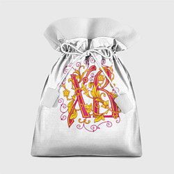 Мешок для подарков Хохлома вязь ХВ Пасха, цвет: 3D-принт