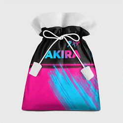 Мешок для подарков Akira - neon gradient: символ сверху, цвет: 3D-принт