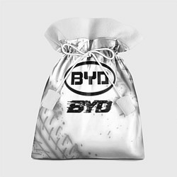 Мешок для подарков BYD speed на светлом фоне со следами шин, цвет: 3D-принт