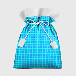 Мешок для подарков Небесно голубой узор в клетку, цвет: 3D-принт