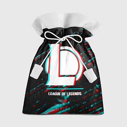 Мешок для подарков League of Legends в стиле glitch и баги графики на, цвет: 3D-принт