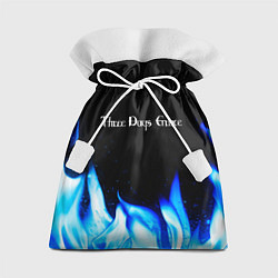 Мешок для подарков Three Days Grace blue fire, цвет: 3D-принт