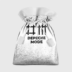 Мешок для подарков Depeche Mode с потертостями на светлом фоне, цвет: 3D-принт