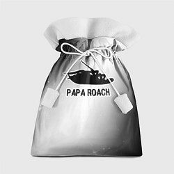 Мешок для подарков Papa Roach glitch на светлом фоне, цвет: 3D-принт