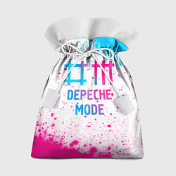 Мешок для подарков Depeche Mode neon gradient style, цвет: 3D-принт