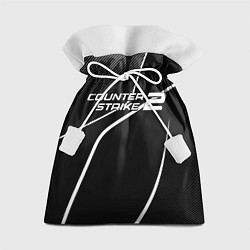 Мешок для подарков Counter strike 2 - white line, цвет: 3D-принт