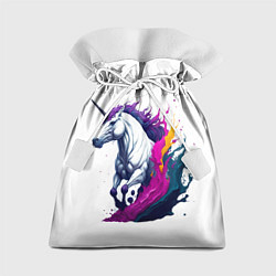 Мешок для подарков Единорог в красках, цвет: 3D-принт