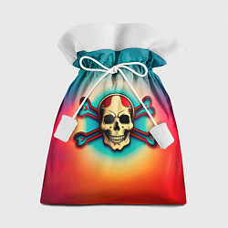 Мешок для подарков Красочный веселый роджер, цвет: 3D-принт