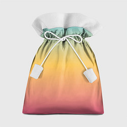 Мешок для подарков Градиент Персиковый закат, цвет: 3D-принт