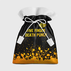 Мешок для подарков Five Finger Death Punch - gold gradient: символ св, цвет: 3D-принт