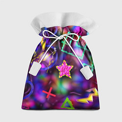 Мешок для подарков Праздничный street-art со звёздочкой, цвет: 3D-принт