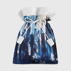 Мешок для подарков Мегаполис акварелью, цвет: 3D-принт