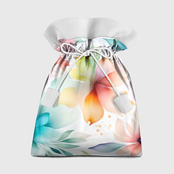 Мешок для подарков Акварельный цветочный принт, цвет: 3D-принт