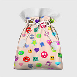 Мешок для подарков Разные смайлики, цвет: 3D-принт