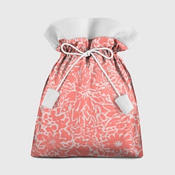 Мешок для подарков Цветочный персиковый, цвет: 3D-принт